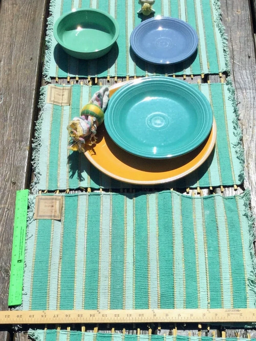 3 TURQUOISE/GOLD Rim Vintage PYREX COFFEE ☕ TEA CUPS Elegant EPLVC